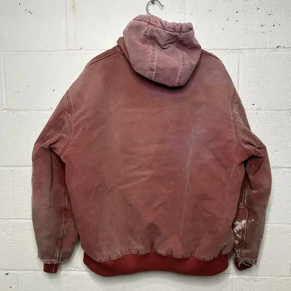 Y2K Carhartt Quilted Active Jacket “Dark Red” J130 DKR